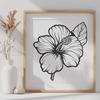 Stunning Hibiscus - Laser Cutter DXF