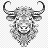 Unique Highland Cow In PNG Format - Free Download