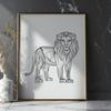 Standing Lion Template - Free SVG