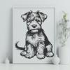 Beautiful Miniature Schnauzer - Laser DXF