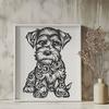 Ornate Sitting Miniature Schnauzer - PDF