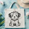 Unique Sitting Morkie SVG