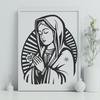 Floral Virgin Mary In SVG - Free Download