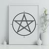 Beautiful Pentagram - Glowforge DXF Free Download