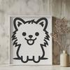 Artistic Sitting Pomeranian - SVG