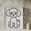 Poodle Stencil In SVG, PNG, PDF And DXF Formats