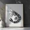 Artistic Prawn In DXF Free Commercial Use Download