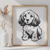 Cute Puppy In DXF - Free Digital Download