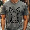 Sitting Rabbit Simple Line Drawing - DXF Free Download