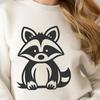 Sitting Racoon Vector Craft File