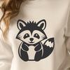 Sitting Racoon Vector Craft File - Free PNG