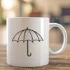 Rainy Day Companion Graphic A simple illustration of a colorful umbrella for graphic design and crafting.