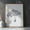Rainy Days Made Easier with Compact Umbrella Illustration A colorful illustration of a compact umbrella, perfect for rainy days.