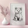 Beautiful Sitting Shiba Inu - SVG