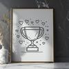 Artistic Trophy Decal - Free SVG