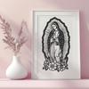 Creative Virgin Mary In SVG & PNG