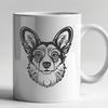 Beautiful Welsh Corgi In DXF