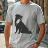 Sitting Australian Shepherd Drawing