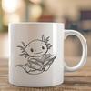 Artistic Axolotl Reading A Book DXF