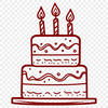 Artistic Birthday Cake Image - Free SVG