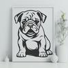 Artistic Bulldog In PDF & PNG