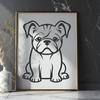 Artistic Sitting Bulldog Image