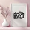 A detailed illustration of a camera for photography and graphic design.