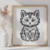 Unique Kitten Vector Art - Free PDF Download