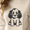 Cute Cocker Spaniel In PDF & PNG