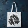 Digital Illustration of a Friendly Cocker Spaniel's Face A digital illustration of a Cocker Spaniel's head, suitable for vector graphics and editing in design software.