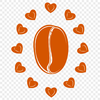 Beautiful Coffee Bean In PDF & PNG