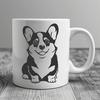 Artistic Corgi In SVG, PNG, PDF And DXF File Formats - Free