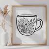 Beautiful Coffee Cup PDF - For Cricut Project