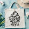 Artistic Cupcake - PNG Format