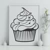 Beautiful Cupcake Digital Drawing