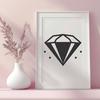 Diamond Printable Artwork In SVG, PNG, PDF And DXF Formats