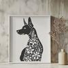 Ornate Doberman Pinscher Decal