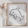 Artistic Dolphin - Procreate DXF