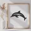 Artistic Dolphin Clip Art