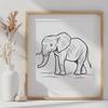 Elephant Printable Image In PDF File Format For Free Download