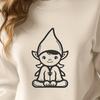 Sitting Christmas Elf Digital Artwork - PNG Free Download