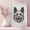 German Shepherd In SVG, PNG, PDF And DXF Formats