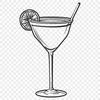 Cocktail Clipart In DXF File Format For Free Download