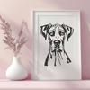 Stunning Great Dane In SVG & DXF