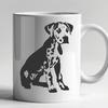 Cute Great Dane In SVG & DXF