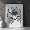 Hibiscus Image In SVG, PNG, PDF And DXF File Formats