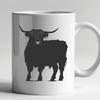 Unique Standing Highland Cow Vector Art - SVG