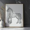 Creative Horse Clip Art In DXF For Free Download