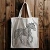 A stylized horse design created as a scalable vector graphic (SVG) suitable for digital applications.
