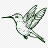 Beautiful Flying Hummingbird Decal